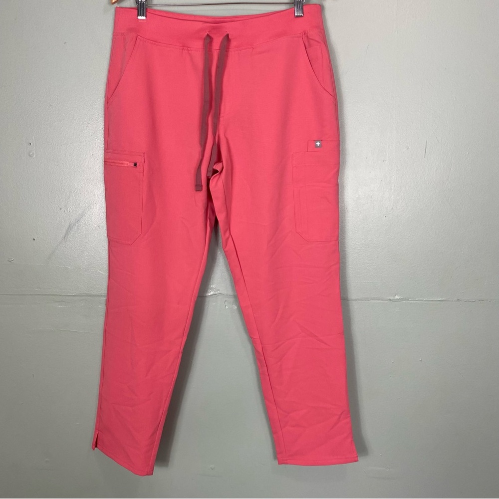 Figs Yola Yoga‎ Scrub Pant Pink Sz L